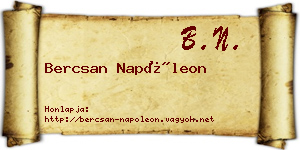 Bercsan Napóleon névjegykártya